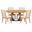Ensemble de table de salle à manger ronde pour 4 avec chaises, ensemble de table de salle à manger extensible avec rallonge amovible de 16 po, ensemble de table de salle à manger rétro 5 pièces à motif géométrique unique pour la cuisine et la salle à manger (naturel)-131988886