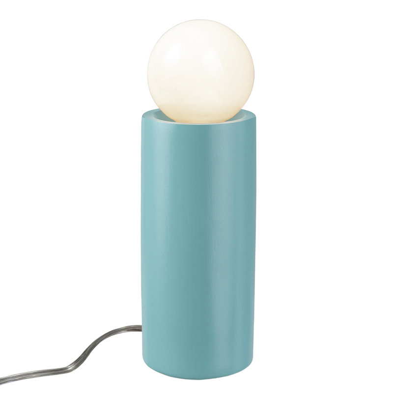 Rachid Ceramic Torchiere Lamp, 16.5" H x 5.5" W x 5.5" D, Reflecting Pool