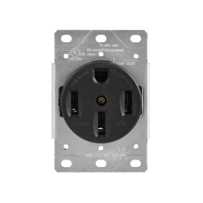Industrial Receptacle Outlet Standard Size Thermoplastic PA Single Flush Mount