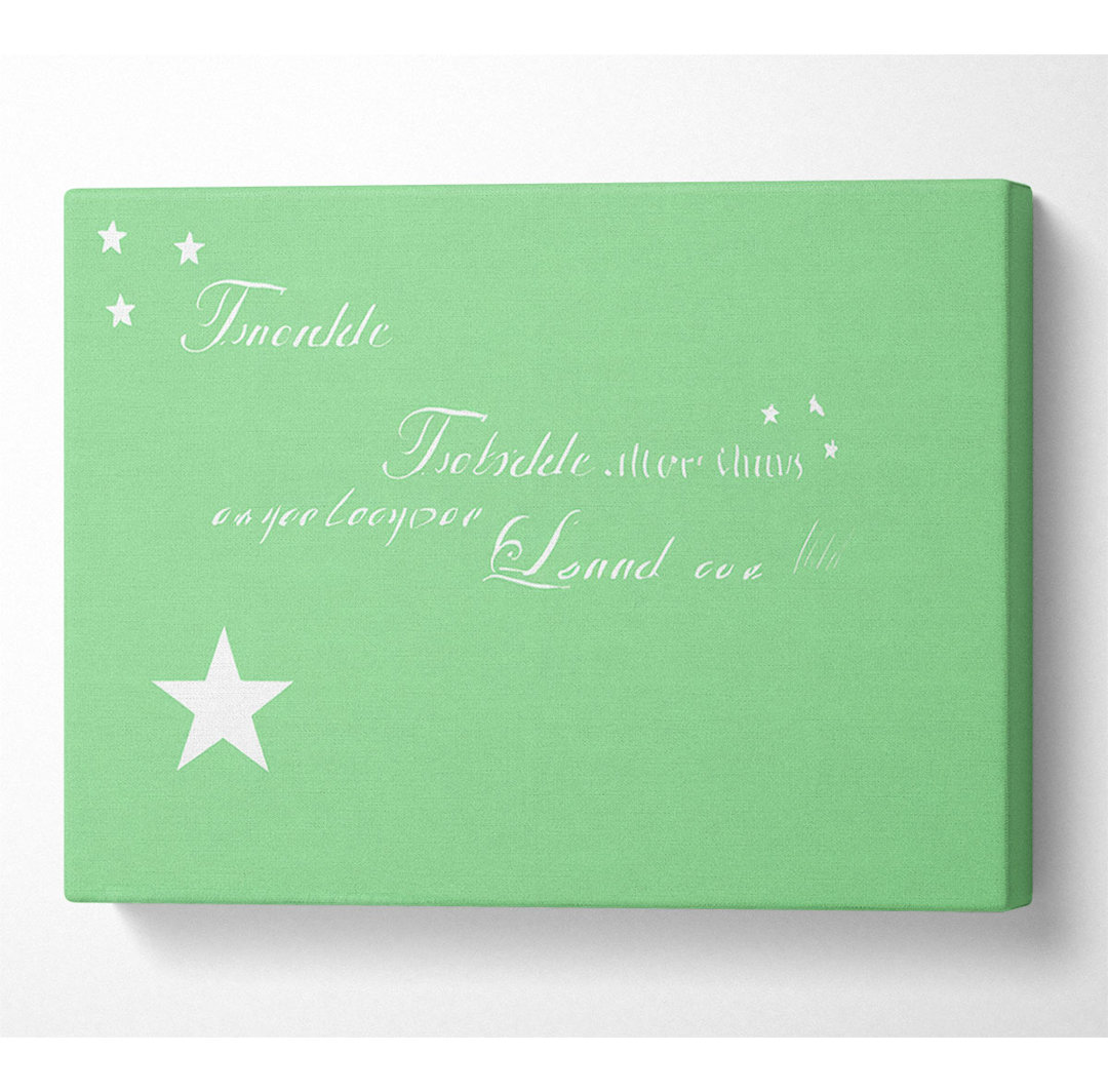 Kinderzimmer Zitat Twinkle Twinkle Little Star 1 Grün - Druck