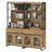 2 PCS Modern 72" Tall Buffet Cabinet With 2 Drawers And Open Shelves, Storage Cabinet And Display Shelves, Wooden Sideboard For Dining Room Or Kitchen-1610098230
