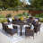 Asfand 8 - Person Patio Dining Set with Square Table , Cushions Included