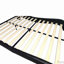 Structure de lit tapissier en similicuir avec éclairage DEL, musique Bluetooth, massage par vibration et support à lattes de bois-631728733-631728723