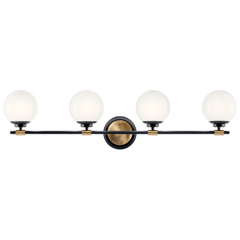 Tomasita 4 - Light Dimmable Vanity Light, Black/Champagne Bronze
