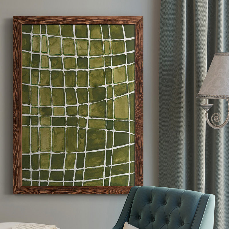 " Square Bluff II ", 37.5" H x 27.5" W x 1" D, Maple Framed