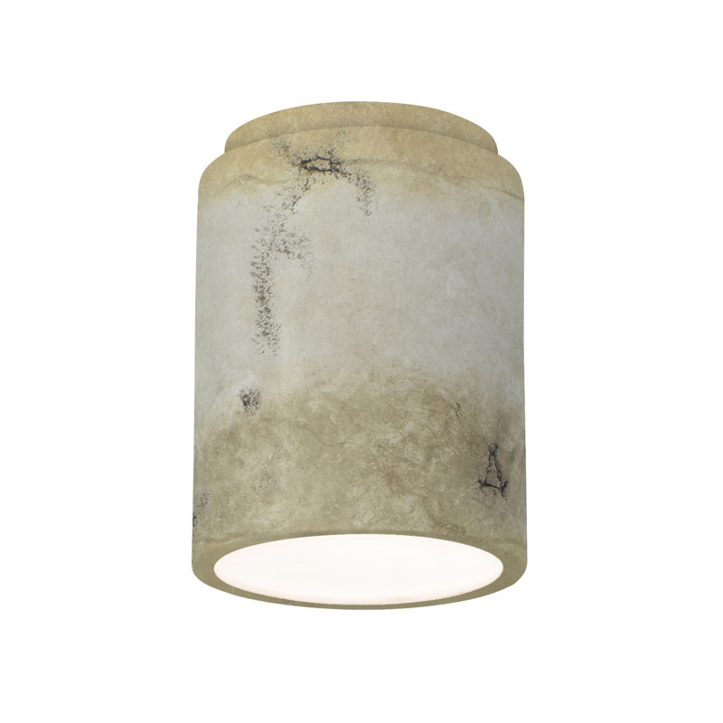 Sumatra Ceramic Flush Mount, Greco Travertine, Incandescent (Not Included)