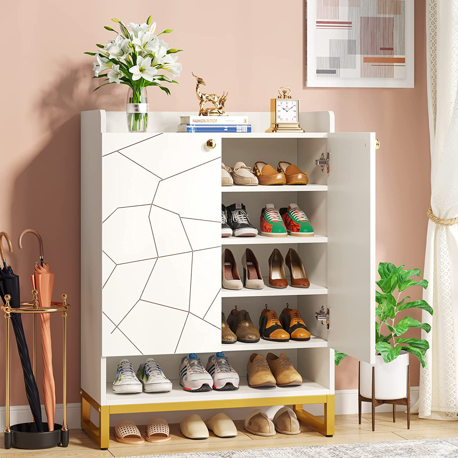 Foundstone Whitney 6 Pair Stackable Solid Wood Shoe Rack & Reviews |  Wayfair.co.uk