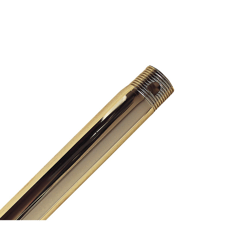 Original Ceiling Fan Downrod, Bright Brass, 18" H x 0.75" W x 0.75" D