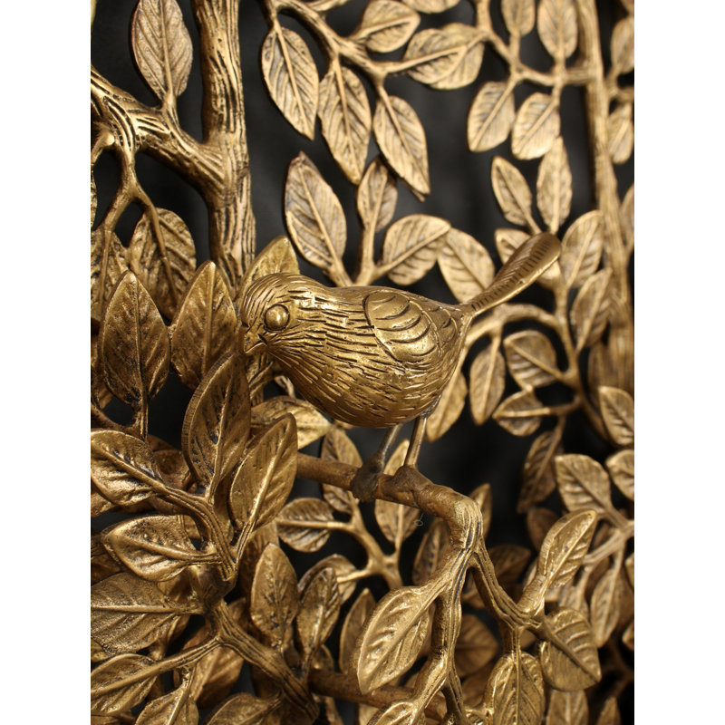 Handmade 56-Inch Super Large Brass Bodhi Tree Wall Hanging – Golden Symbolic Statement Art for Meditation, Luxury Home, and Offices
