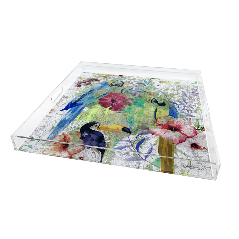 Jungle Love Acrylic Square Decorative Tray