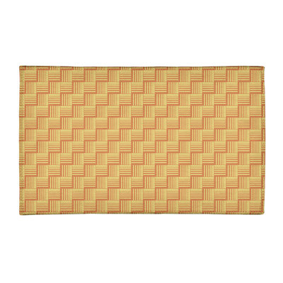 Tapis à rayures orange/jaune basketweave