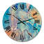 Horloge murale moderne bleue et orange-1721401083