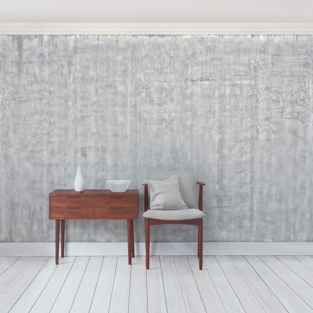 Large Concrete Look Wall 3.36m x 336cm Wallpaper Roll