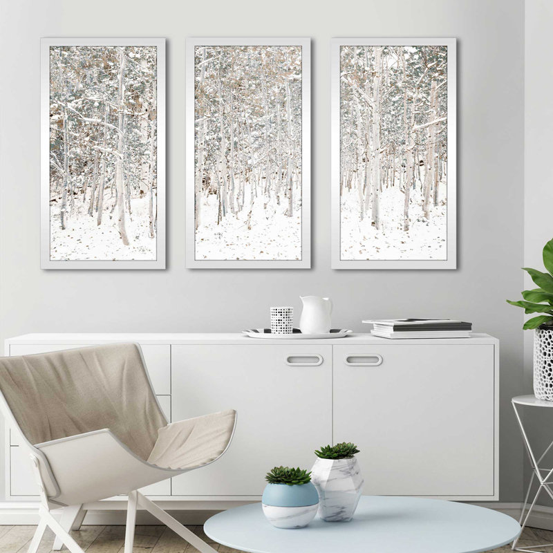«White Snow Wonderland» par Shelley Lake - reproduction de photo encadrée sur plastique / acrylique