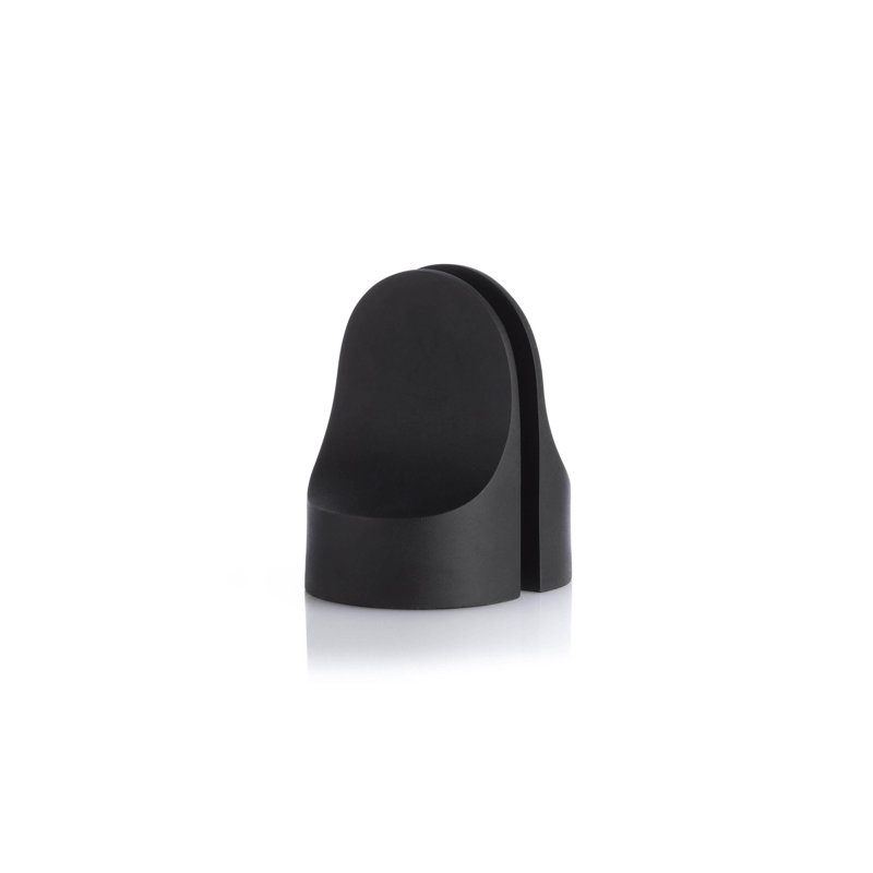 Stainless Steel Non-Skid Bookends, Black