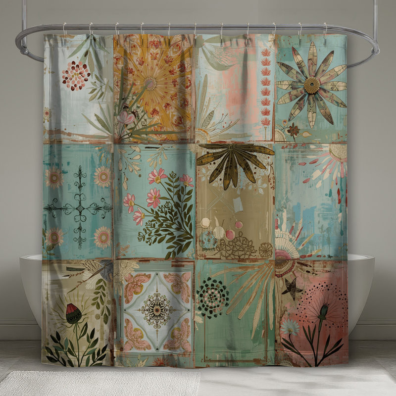 Rideaux de douche Floral, L 70 po x H 93 po
