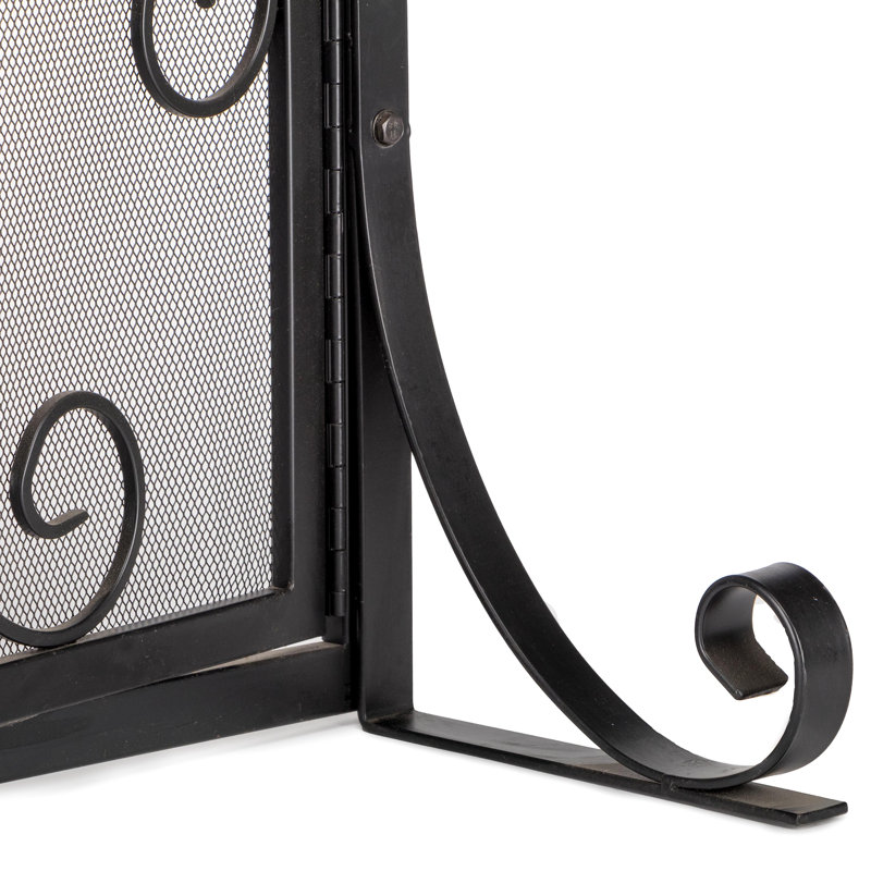 Pare-étincelles Large Crest, Noir, noir, noir, noir, H 31 po x l 38,5 po x P 11,5 po