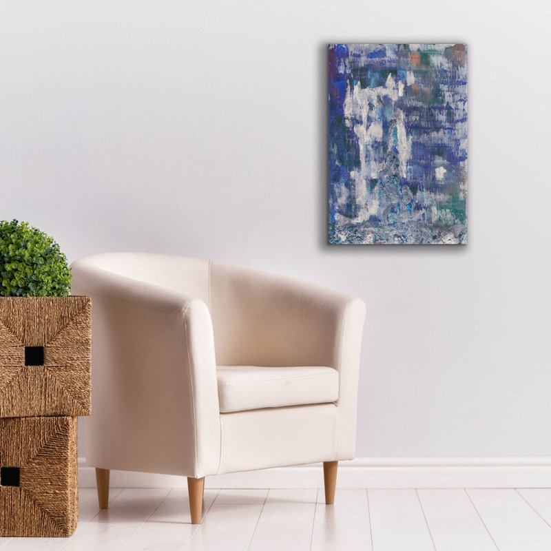 Toile épique Graffiti «Lapis Waterfall 2» par Alicia Ludwig, 40 po x 60 po, H 26 po x l 18 po x P 0,75 po