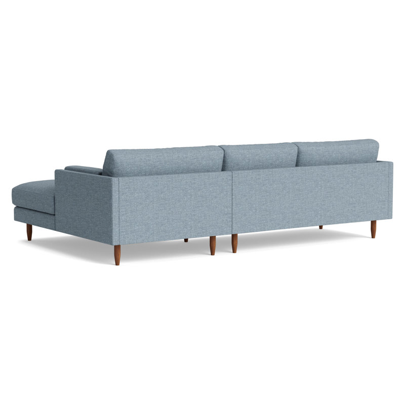 Skinny Fat Chaise Sectional, Performance Weave - Basil, Right Hand Facing