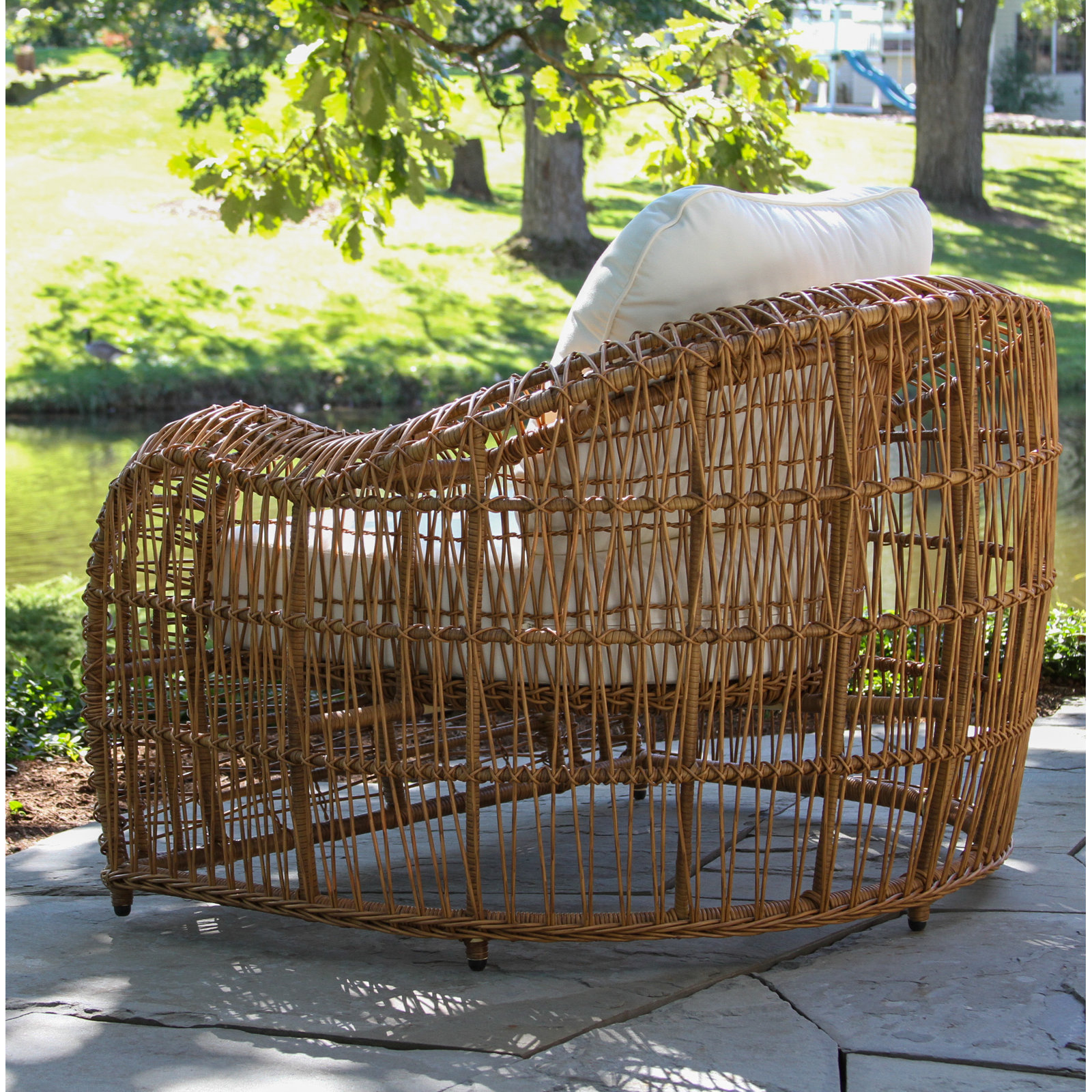 Alyshia 2-Person Teak Patio Seating Group