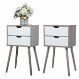 Bedside Table with Two Drawer(Set of 2)