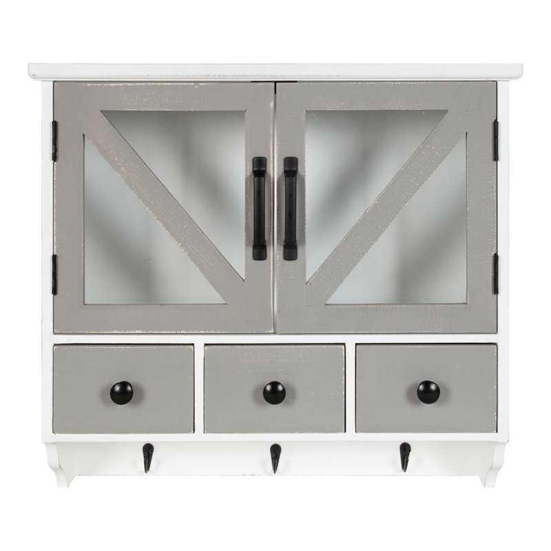 Zofia Accent Cabinet, White/Gray