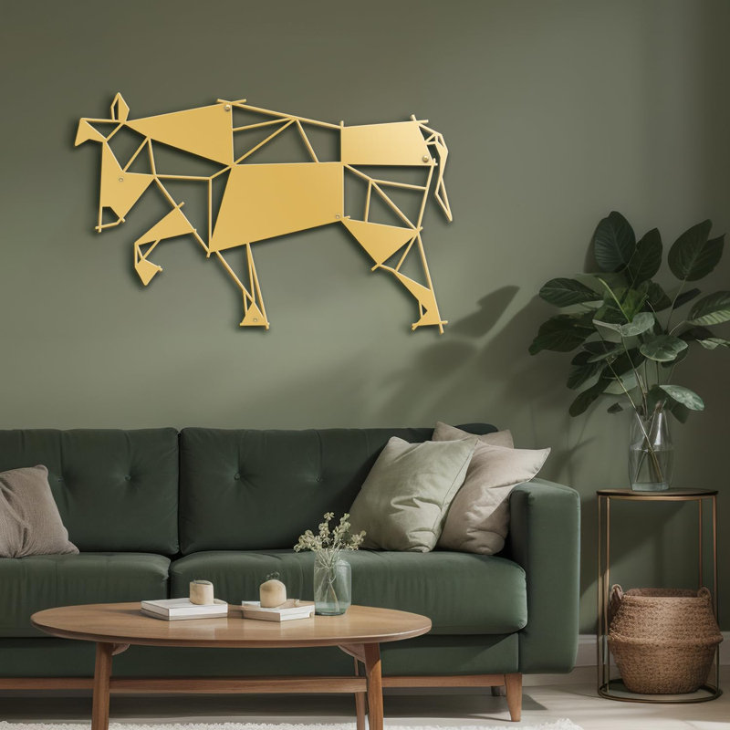 Décoration murale abstraite Stubborn, Or, H 15,36 po x l 24 po x P 0,05 po