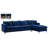 Naomi 110" Wide Velvet Reversible Sofa & Chaise-256053034