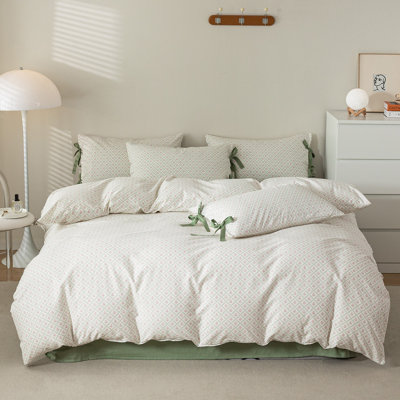 Ensemble de housse de couette à imprimé floral en pur coton