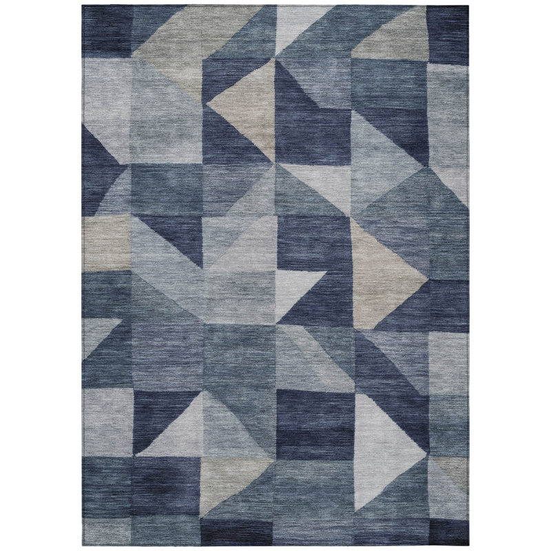 Machine Washable Indoor/Outdoor Kesler ACN2373 Geometric Rug, Rectangle 3' x 5'