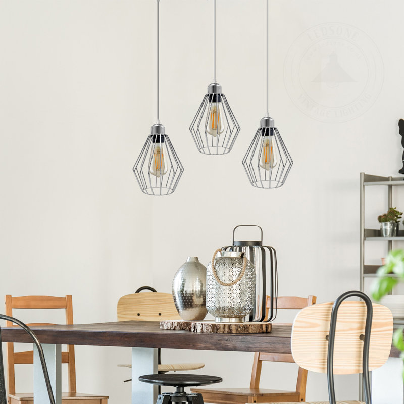 Luisana 3 - Light Chrome Kitchen Island Pendant, Yes
