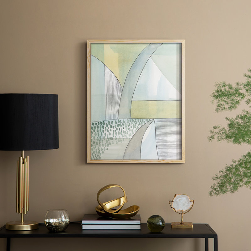 Mint Reflection II Framed Print - Solid Wood, 11" H x 9" W, Natural