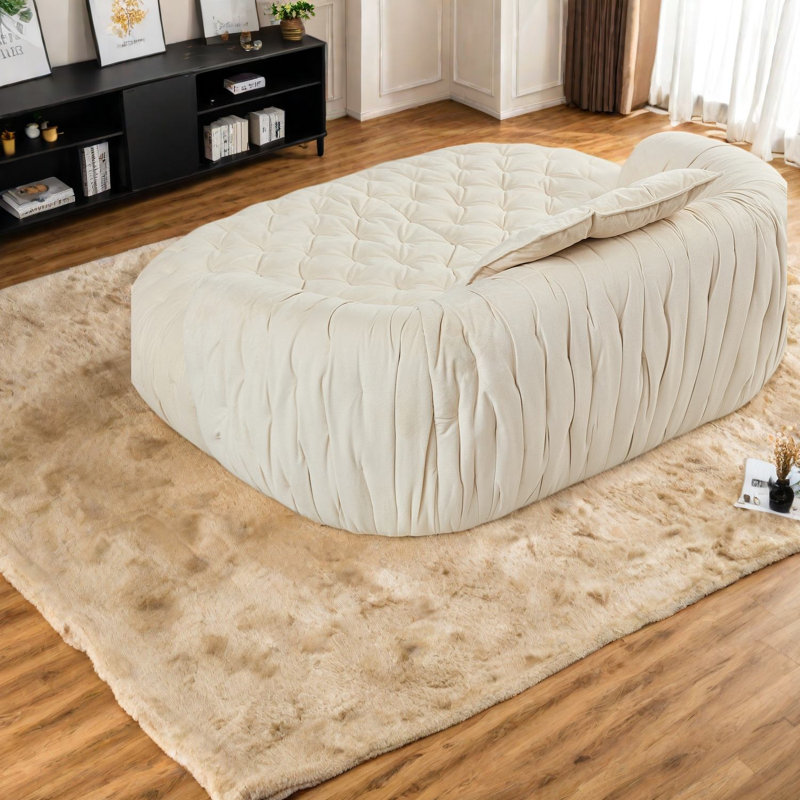 Canapés de compression Cloud Comfort, tissu beige, salon compact et moderne pour la maison, Beige