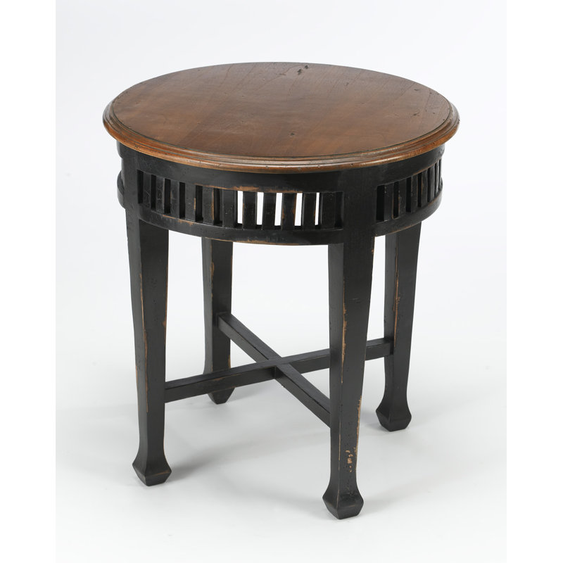 Table de bout en bois, Noir