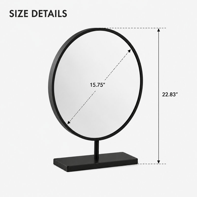 Meuble-lavabo moderne pour chambre à coucher crème - Miroir