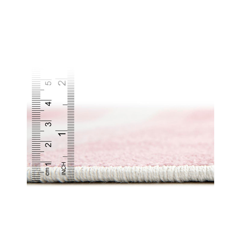 Striped Machine Woven Polypropylene Plastic Rug, Rectangle 5'3" x 8'