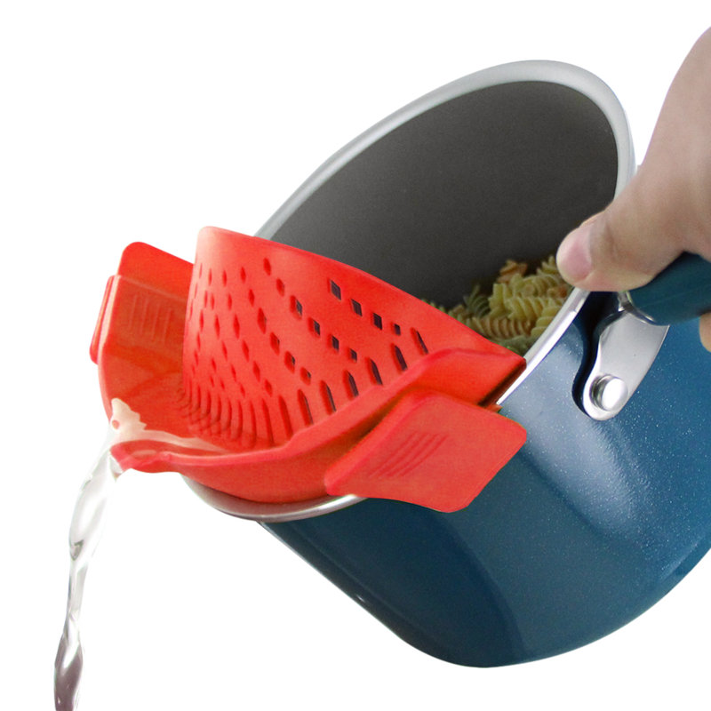 Crépine en silicone pour pâtes, Rouge