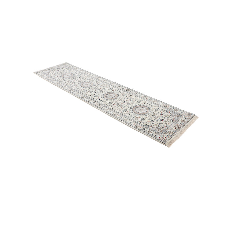 Nain Oriental Wool Hand Woven Area Rug, Runner 80 x 300cm