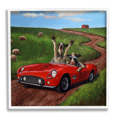 Road Trip, campagne de vache, art de la giclée de Lucia Heffernan
