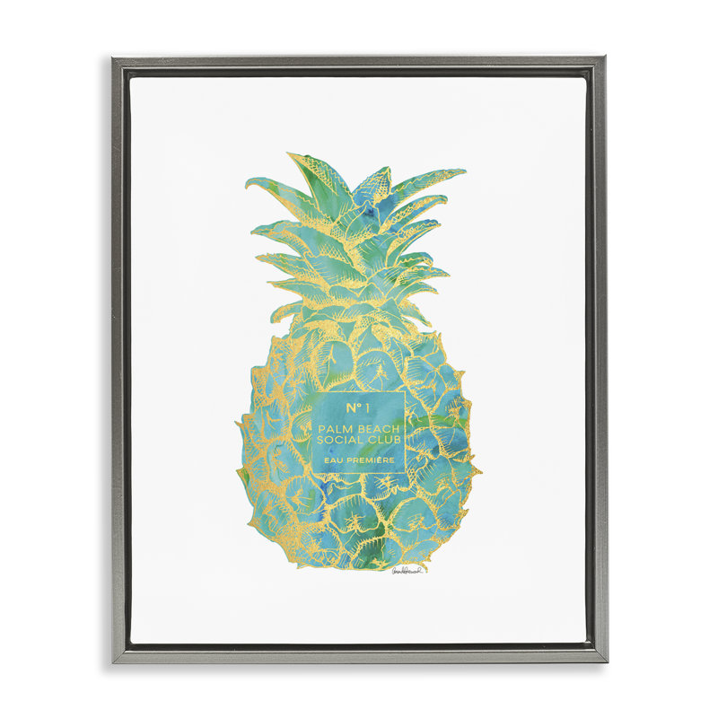 Art mural sur toile Glam, Cadre flottant gris lustré, H 21 po x l 17 po