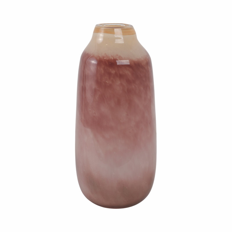 Kano Handmade Glass Table Vase, 15" H x 6" W x 6" D