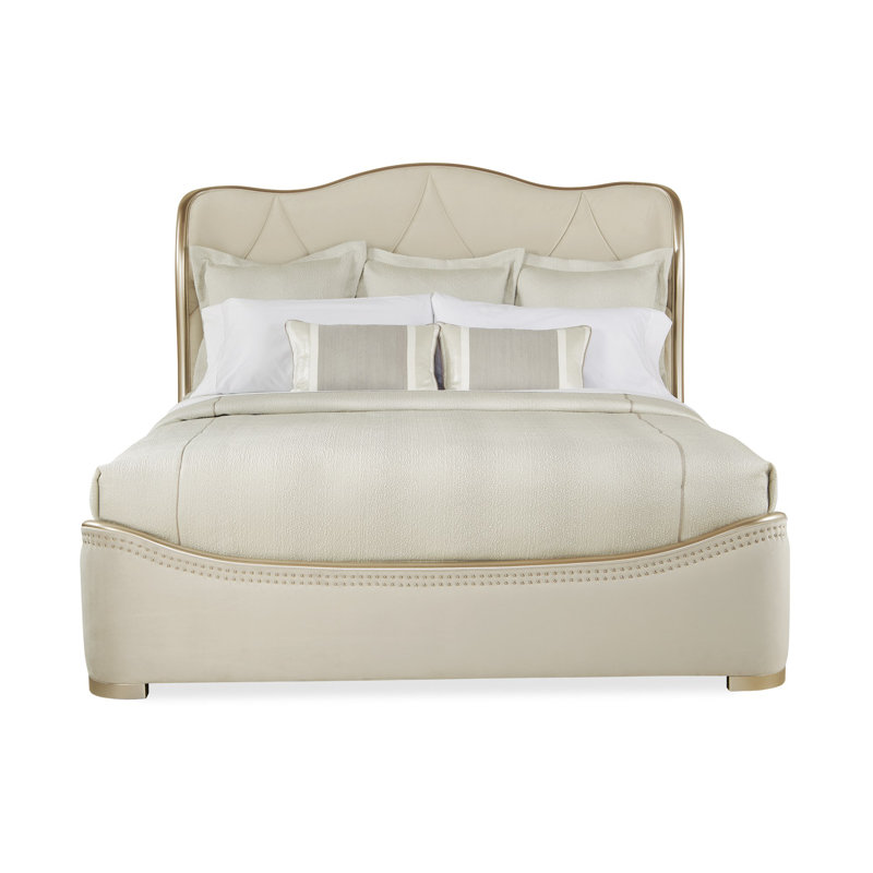 Adela Upholstered Wingback Bed, King