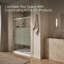 Elate Tall Sliding Shower Door, 75-1/2-In H X 56-1/4 - 59-5/8-In W, With Heavy 5/16-In Thick Crystal Clear Glass With Privacy Band-45866951