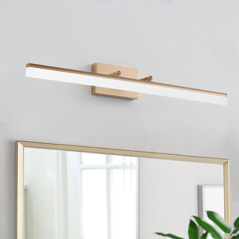 1-lamp gold LED dimmable wall light, Gold