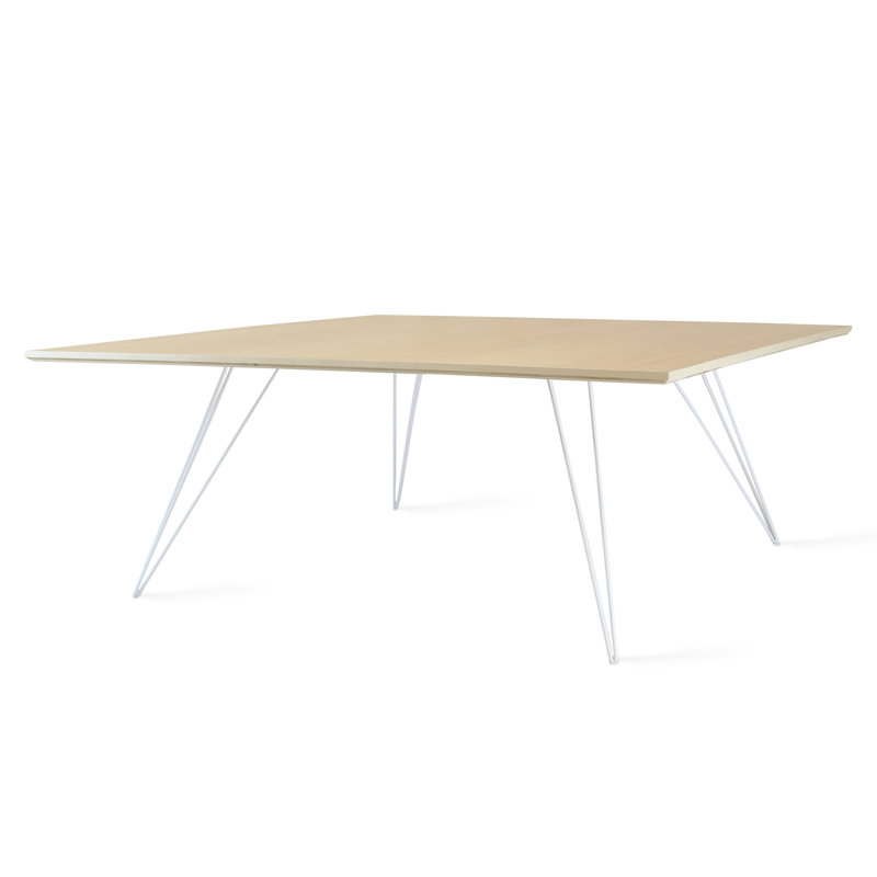 Table basse Williams, Blanc, H 18 po x l 46 po x P 46 po, Érable