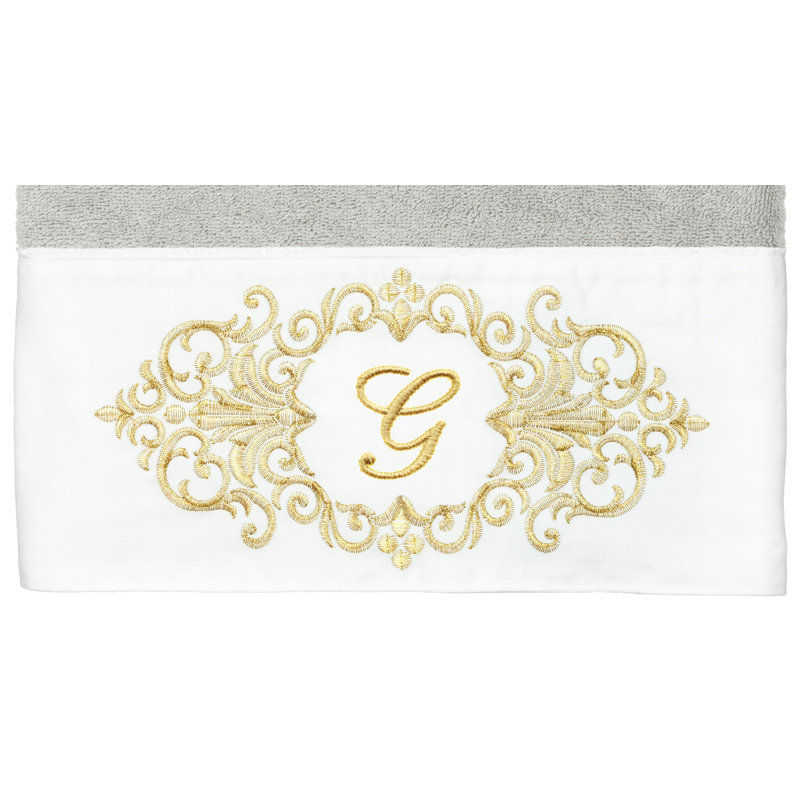 Linum Home Textiles 100% Turkish Cotton MONICA 2PC Embellished Bath Towel Set, G