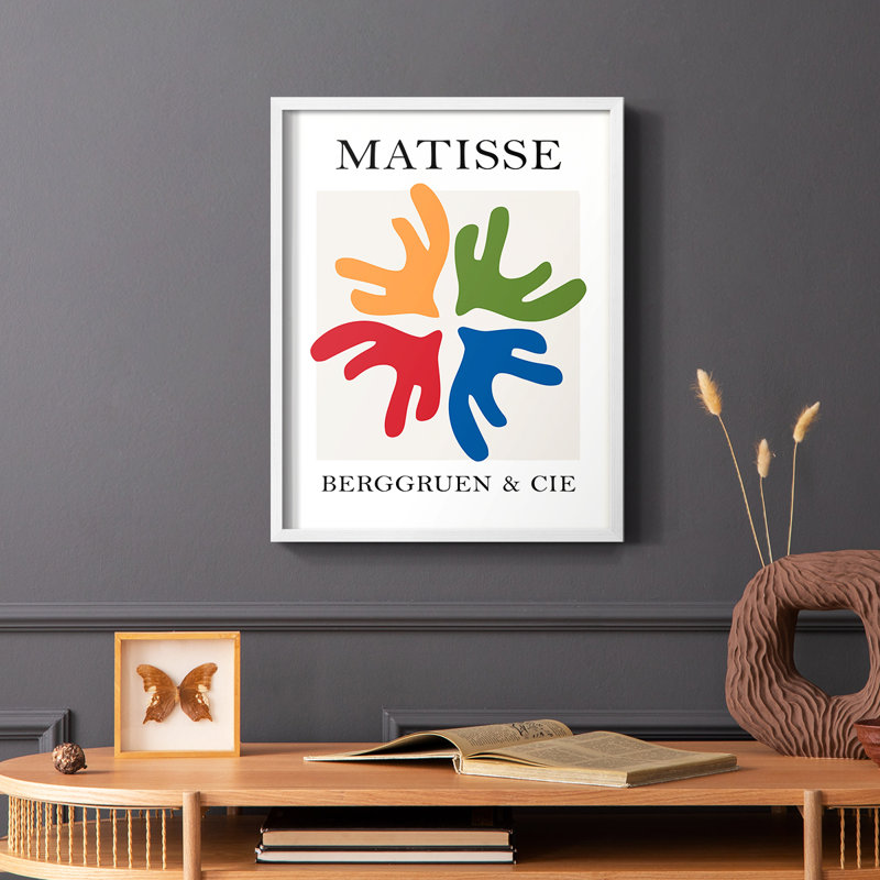 Matisse CCXCI, reproduction encadrée - bois massif, H 14 po x l 11 po, Blanc