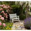 Causeuse robuste avec larges sièges incurvés, chaise berçante en bois avec motif de bûches, pour patio, cour arrière, jardin