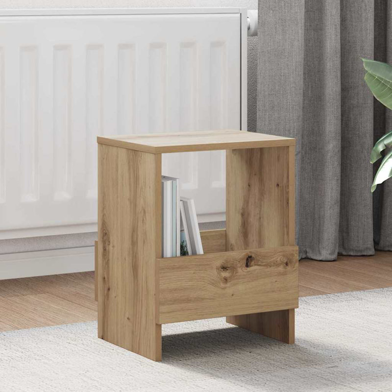 Wood Free Standing Magazine Rack, Light Brown