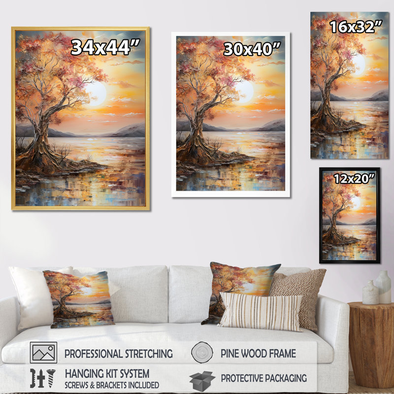 Sunrise Charm liquide Art III, Cadre photo blanc, H 32 po x l 24 po x P 1 po